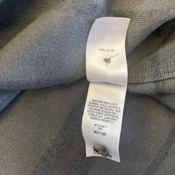 Cabela's Chamois Blanket Shirt Men Gray Southwest Stripe Heavy Cabin Overshirt L - Picture 9 of 9